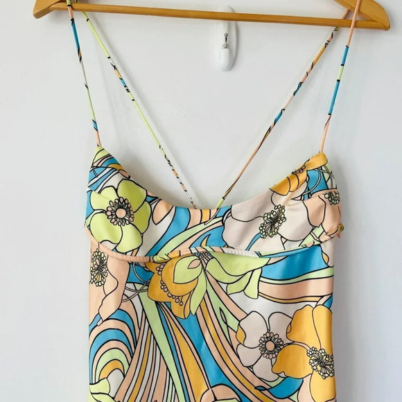 Zara Satin Effect  Print Mini Dress Blogger Fav Sz Medium - Picture 7 of 10